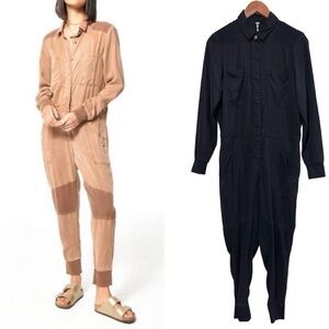YFB Young Fabulous and Broke Fremont Utility Tencel Jumpsuit in Black
